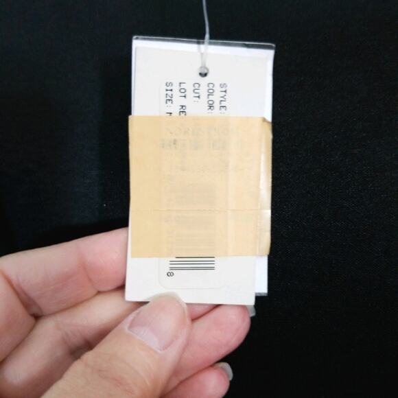 NWT LaRok liquid metallic black cowl neck dress M - Picture 11 of 14